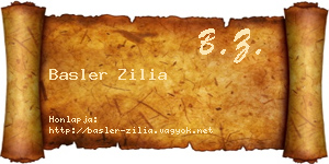 Basler Zilia névjegykártya